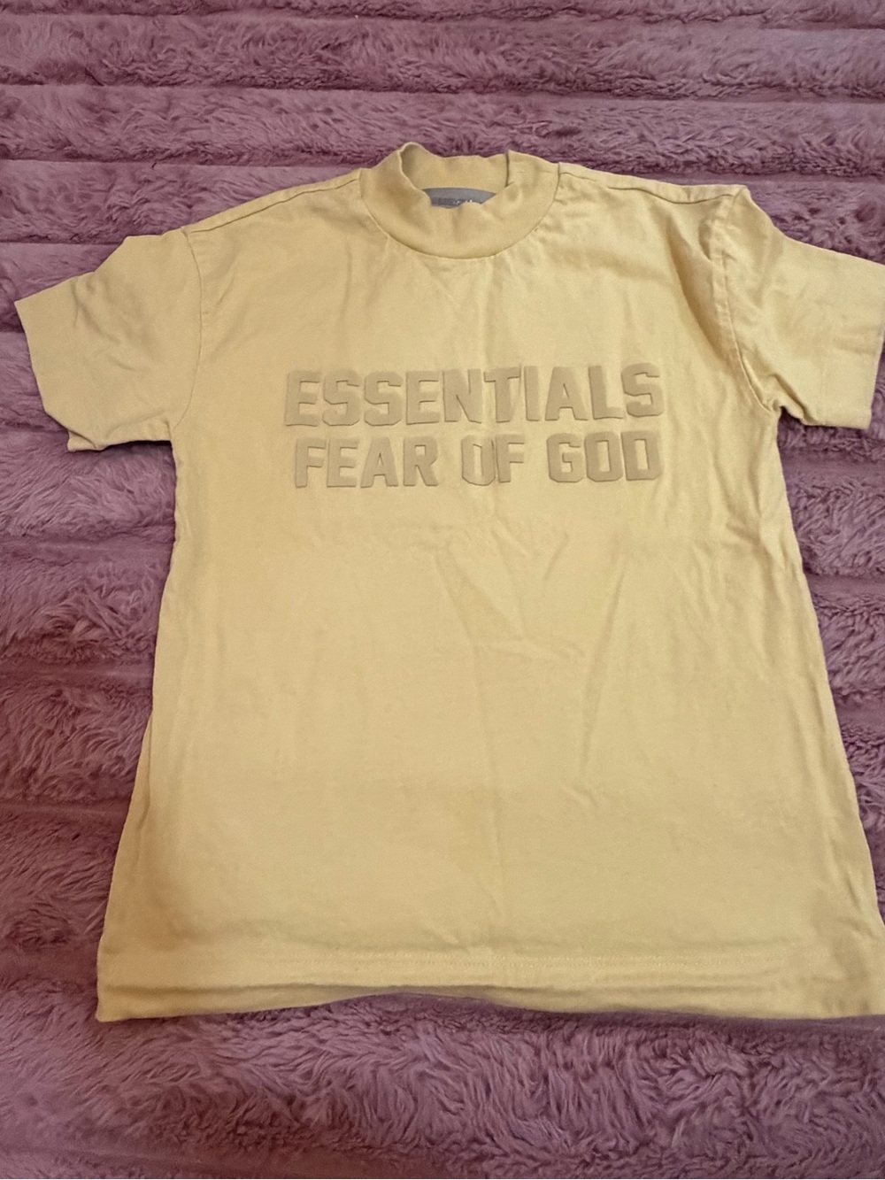 Fear of God Essentials kids Yellow Logo T-Shirt